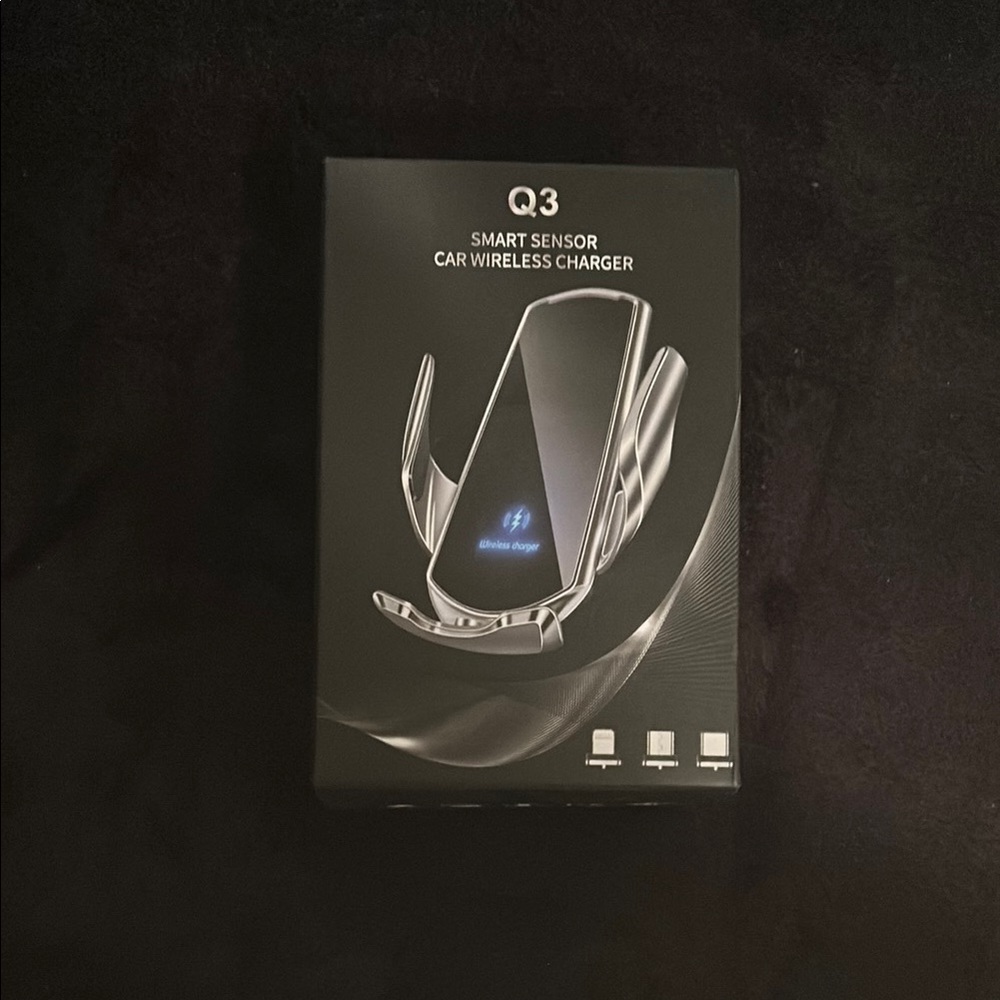 Smart Sensor Car Wireless Charger - Black